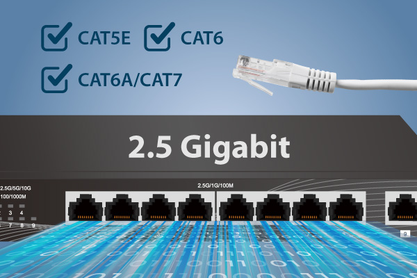 EDIMAX TGS-3109XT 9-Port 2.5 and 10 Gigabit web smart switch with existing CAT5E cabling for cost saving