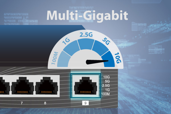 EDIMAX TGS-3109XT 9-Port 2.5 and 10 Gigabit web smart switch with 10 Gigabit 5-Speed Multi-Gig connection