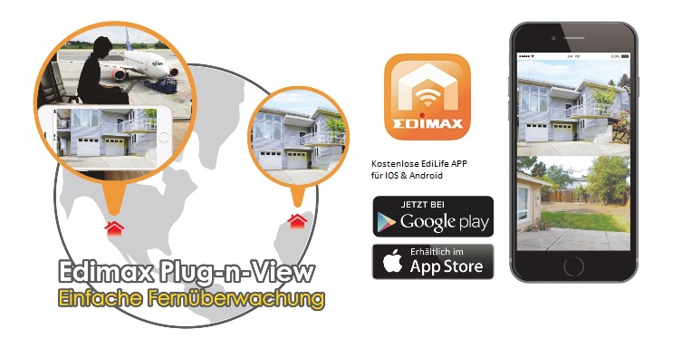 Edimax IC-9110W HD Wi-Fi Mini Outdoor Network Camera, Day & Night, EdiView II, easy remote monitoring